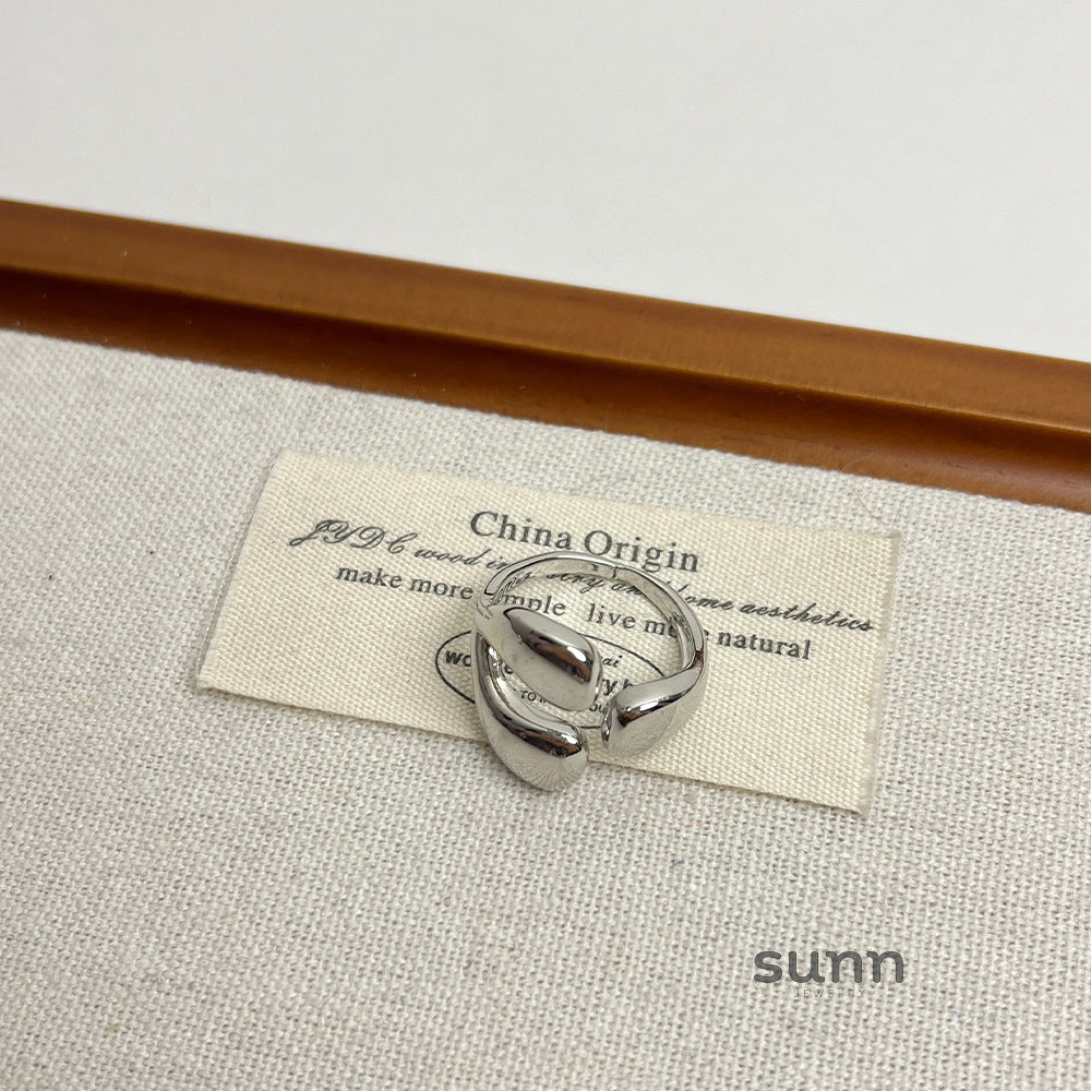 Malka Silver Bow Ring [3YVMBJIE]
