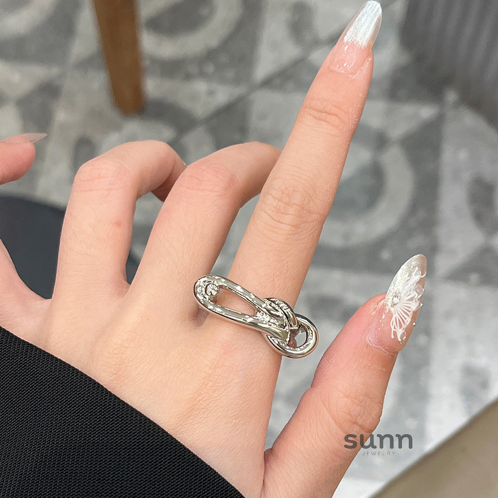 Malka Silver Bow Ring [JRMUA0I1]