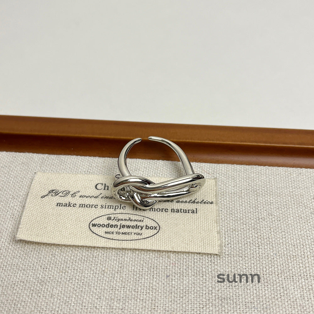 Malka Silver Bow Ring [97KHFGR4]