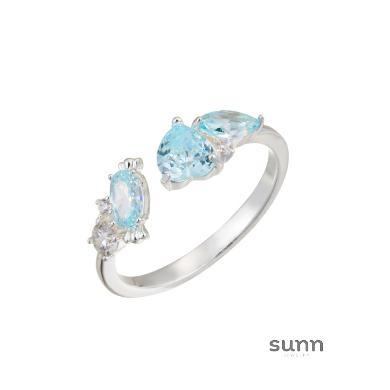Mallorie Sugar Cube Heart Ring [U66OVCYC]