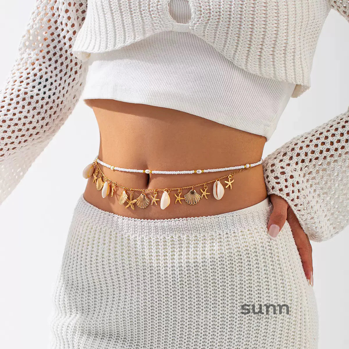 Mallory Seashell Beaded Body Chain