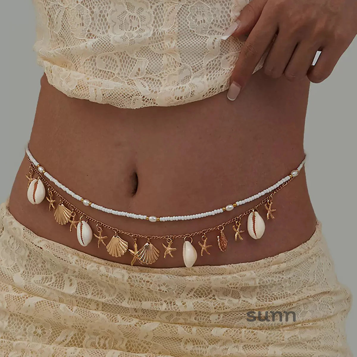 Mallory Seashell Beaded Body Chain
