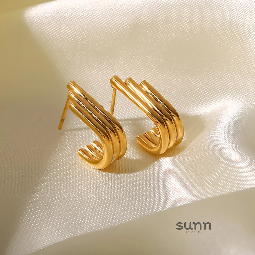 Malone Triple Layer Hoop Earrings