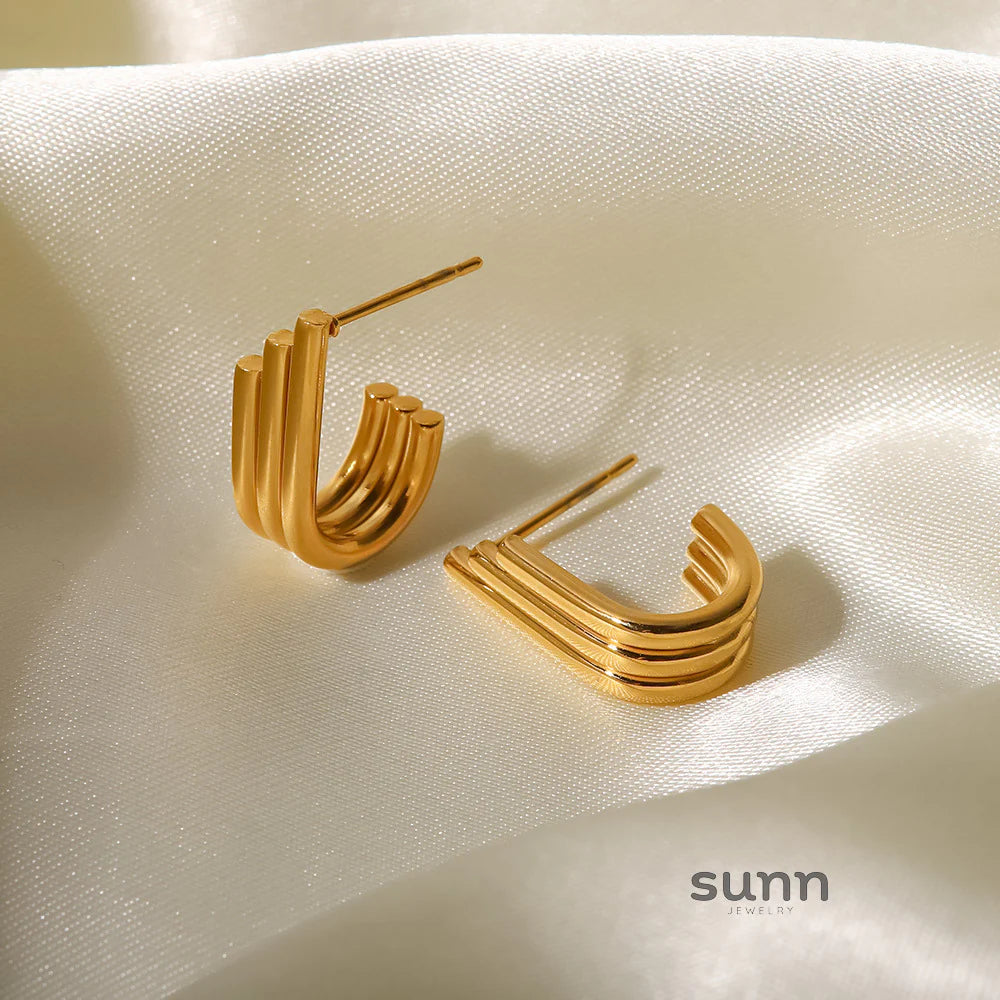 Malone Triple Layer Hoop Earrings
