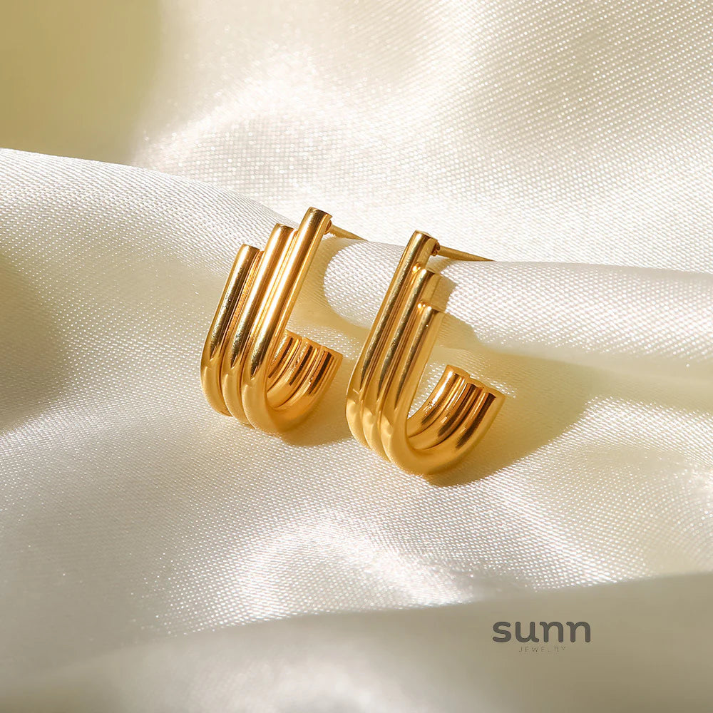 Malone Triple Layer Hoop Earrings