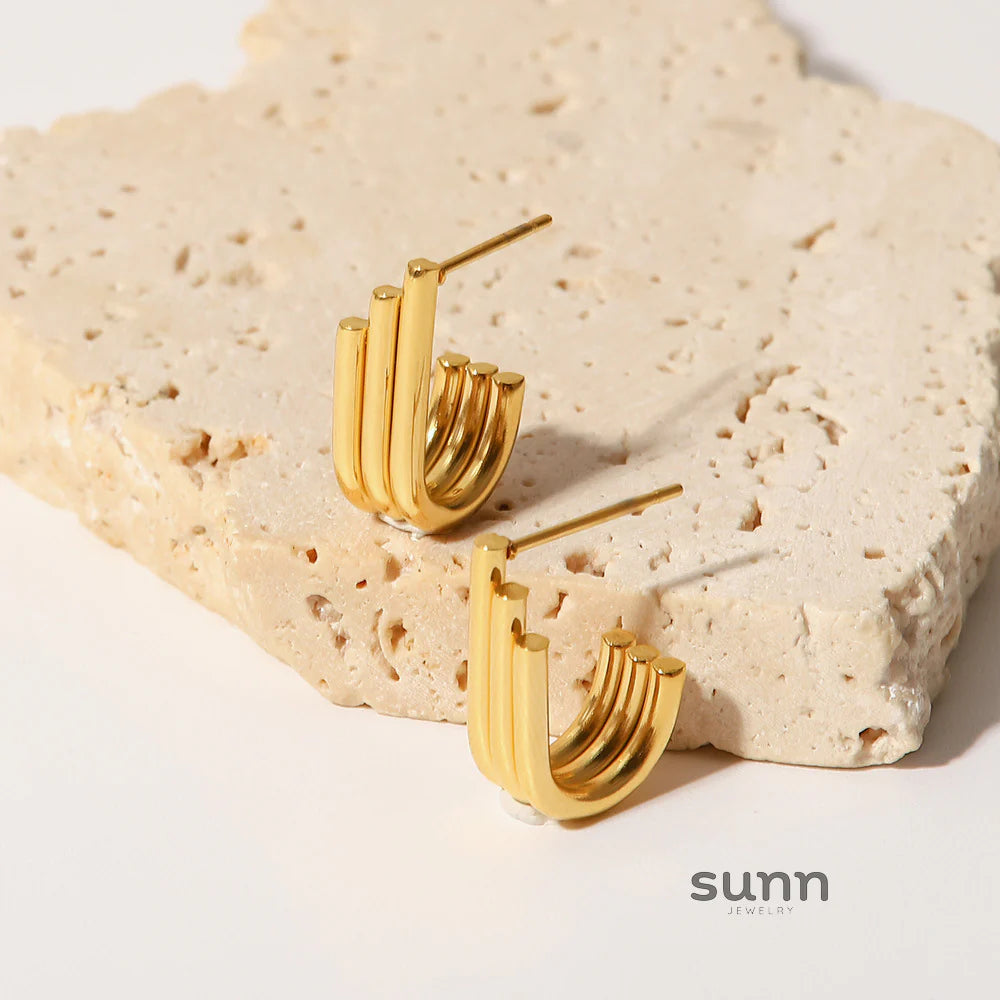 Malone Triple Layer Hoop Earrings