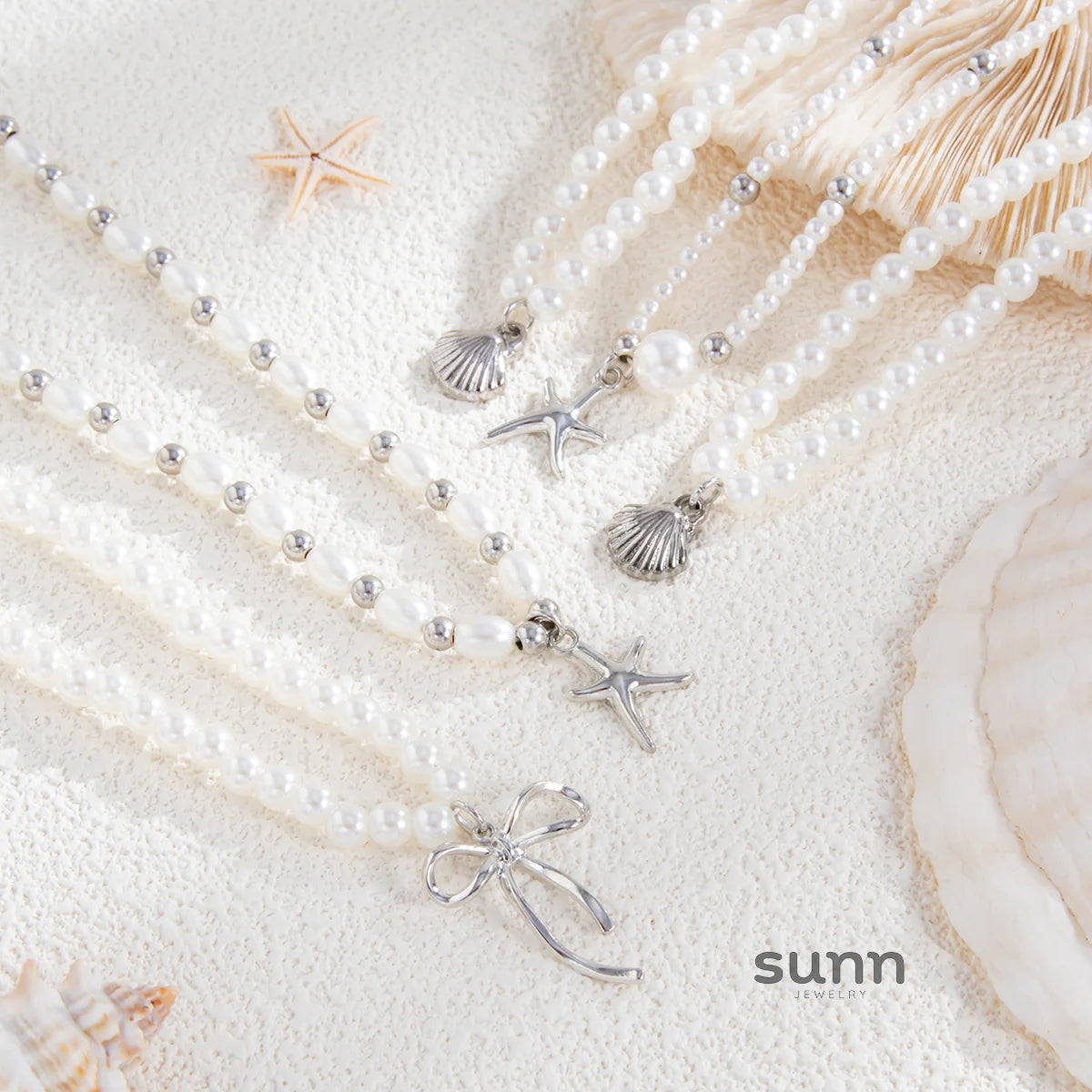 Maloni Layered Starfish Necklace Set