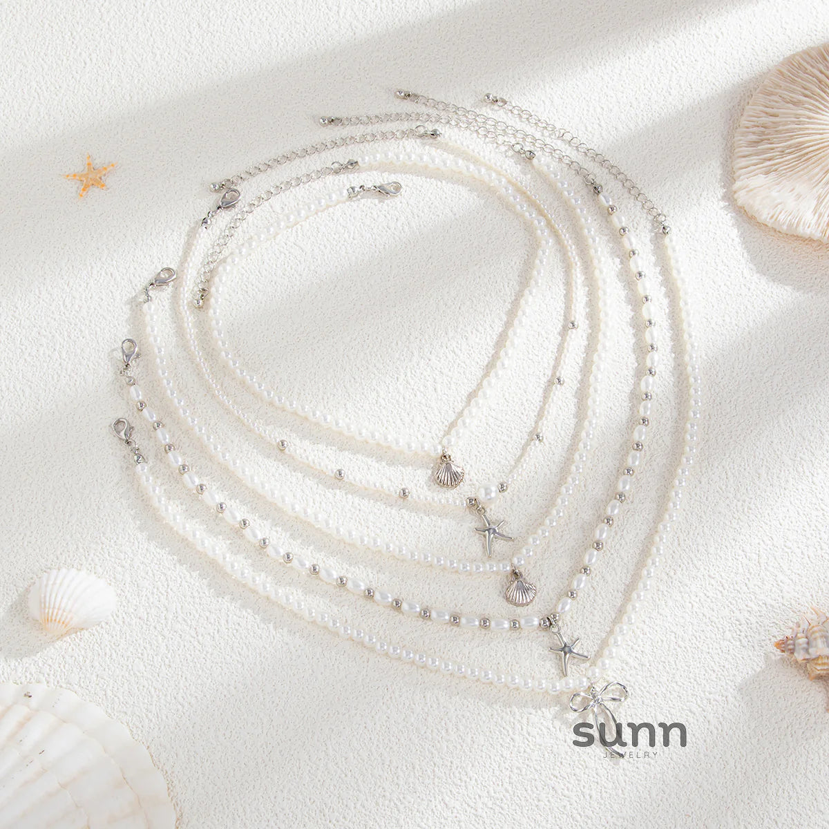 Maloni Layered Starfish Necklace Set
