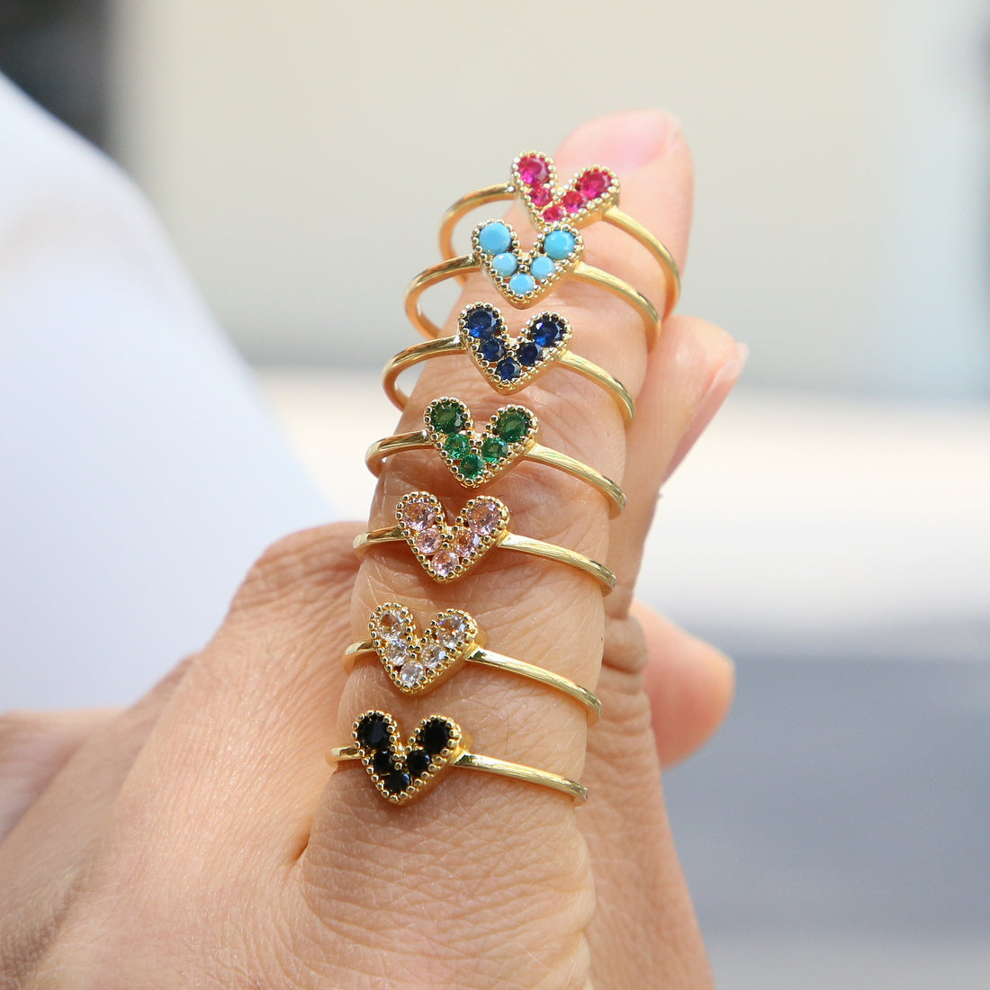 Maloni Zircon Heart Ring [EYH4WN63]