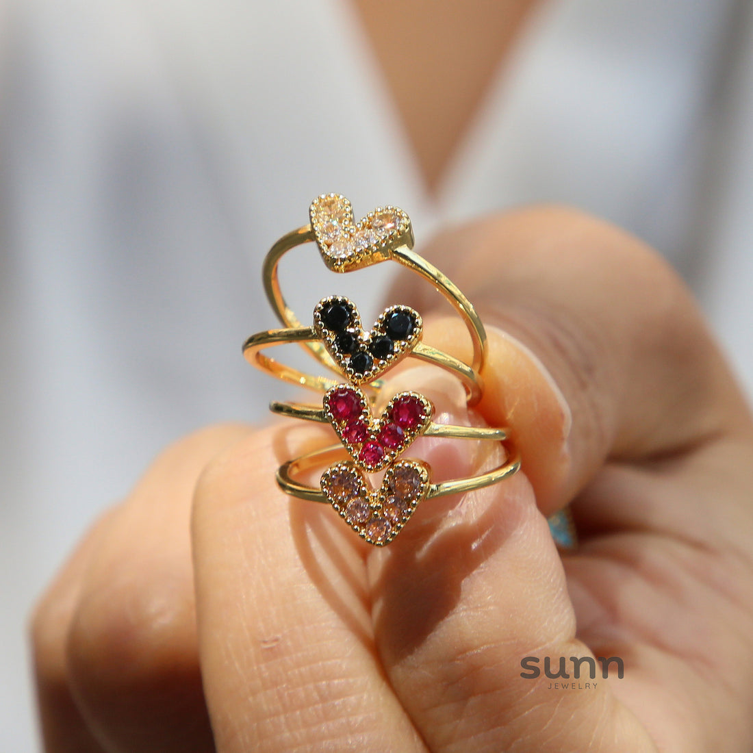 Maloni Zircon Heart Ring [EYH4WN63]