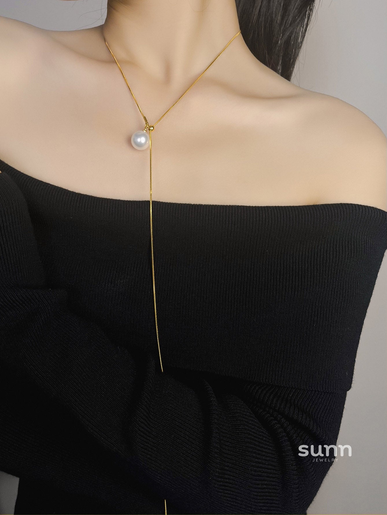 Manal Adjustable Pearl Heart Necklace [MZ51YZ8Z]