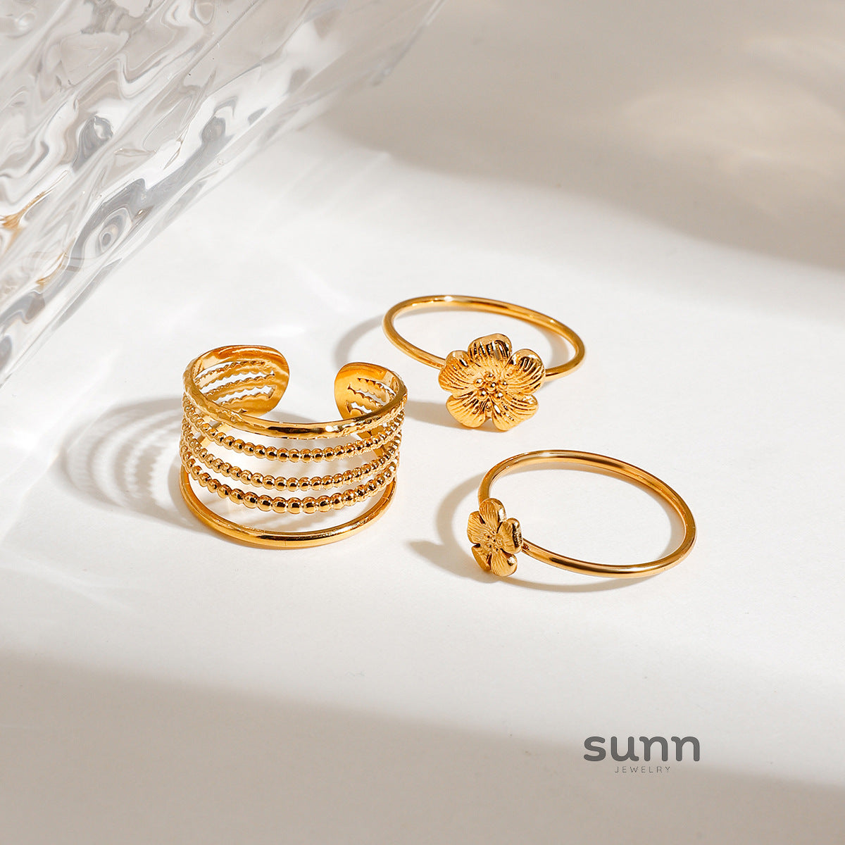 Manal Geometric Stackable Rings [SUKDKPPX]