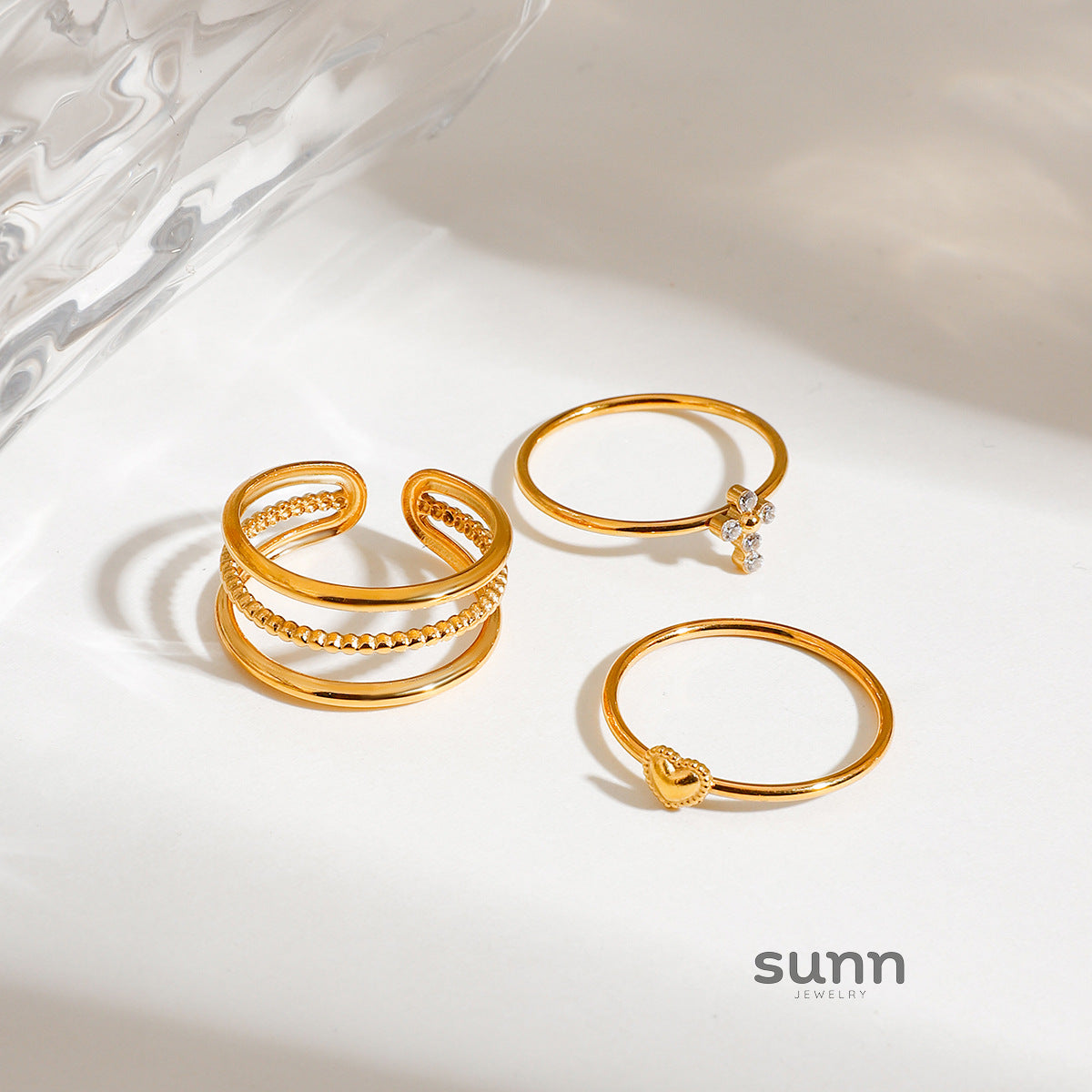 Manal Geometric Stackable Rings [FWANIEU5]