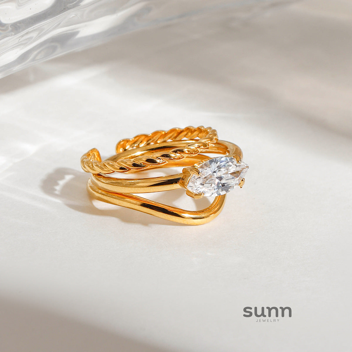 Manal Geometric Stackable Rings [DM2CM1PN]