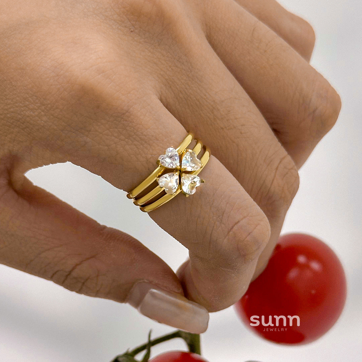 Manal Geometric Stackable Rings [248YAXS4]