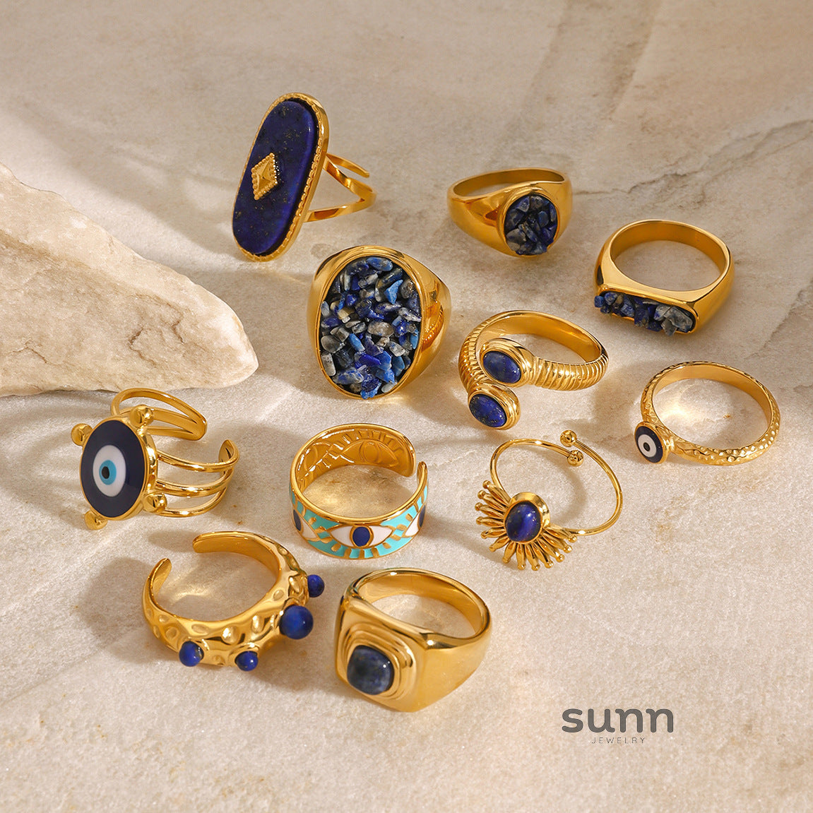 Manha Natural Stone Rings [KTU3KLU2]