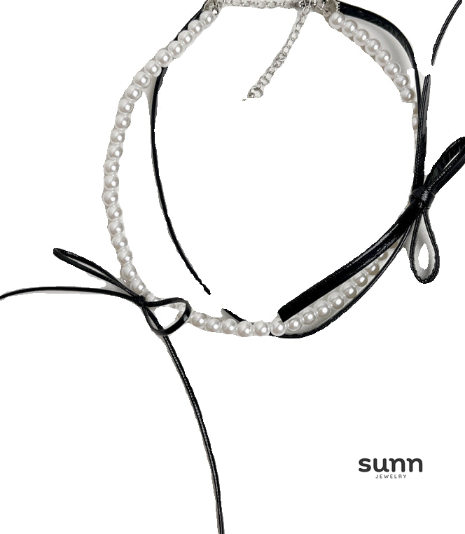 Marah Pearl Bow Necklace [EL15GJX7]