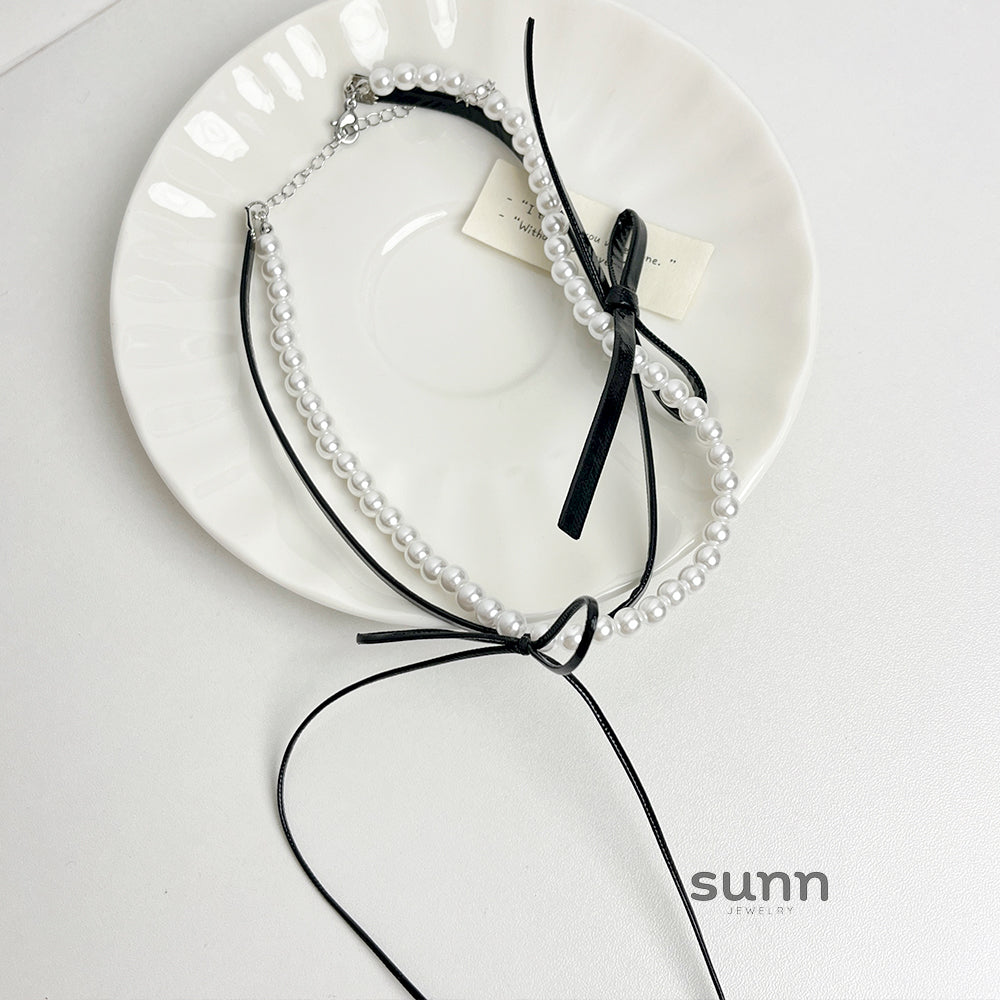 Marah Pearl Bow Necklace [RYRN8FPY]