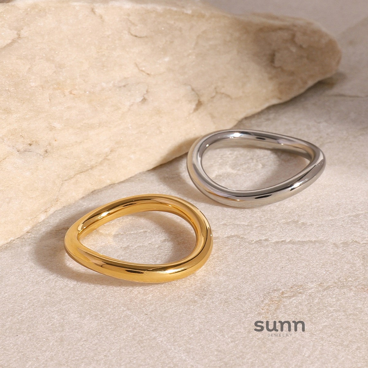 Marcelina Polished Steel Ring [KUXD3NB0]
