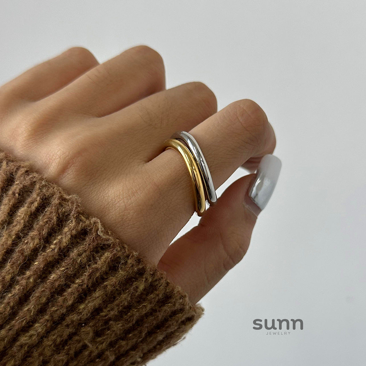 Marcelina Polished Steel Ring [XBS84KIA]
