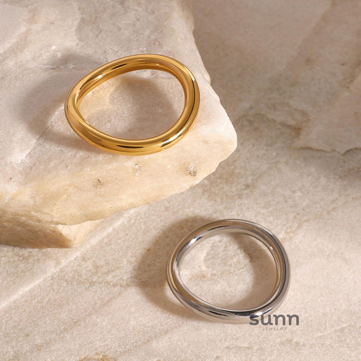 Marcelina Polished Steel Ring [5FZFAP7G]