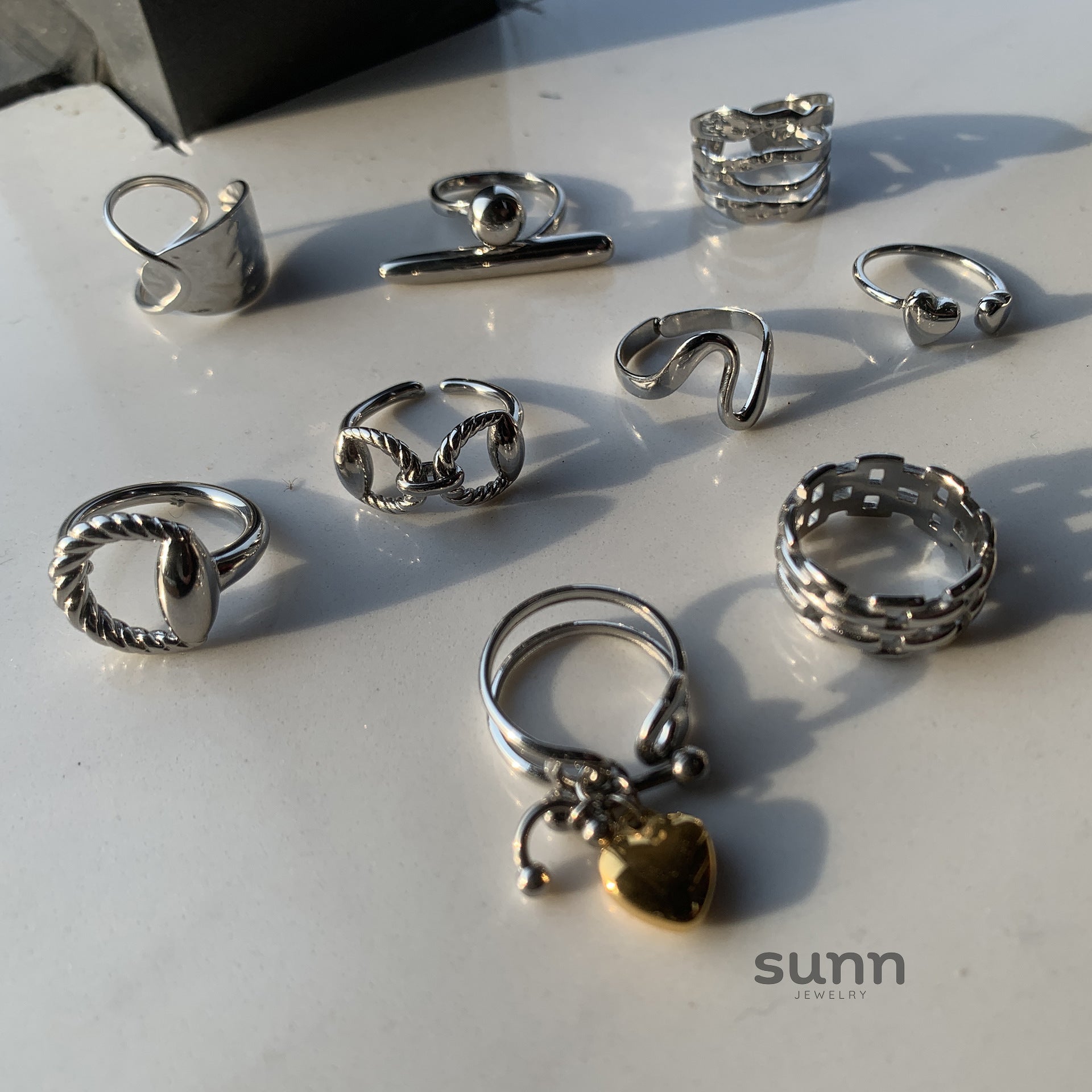 Marceline Stackable Geometric Rings [MD8K2MUV]