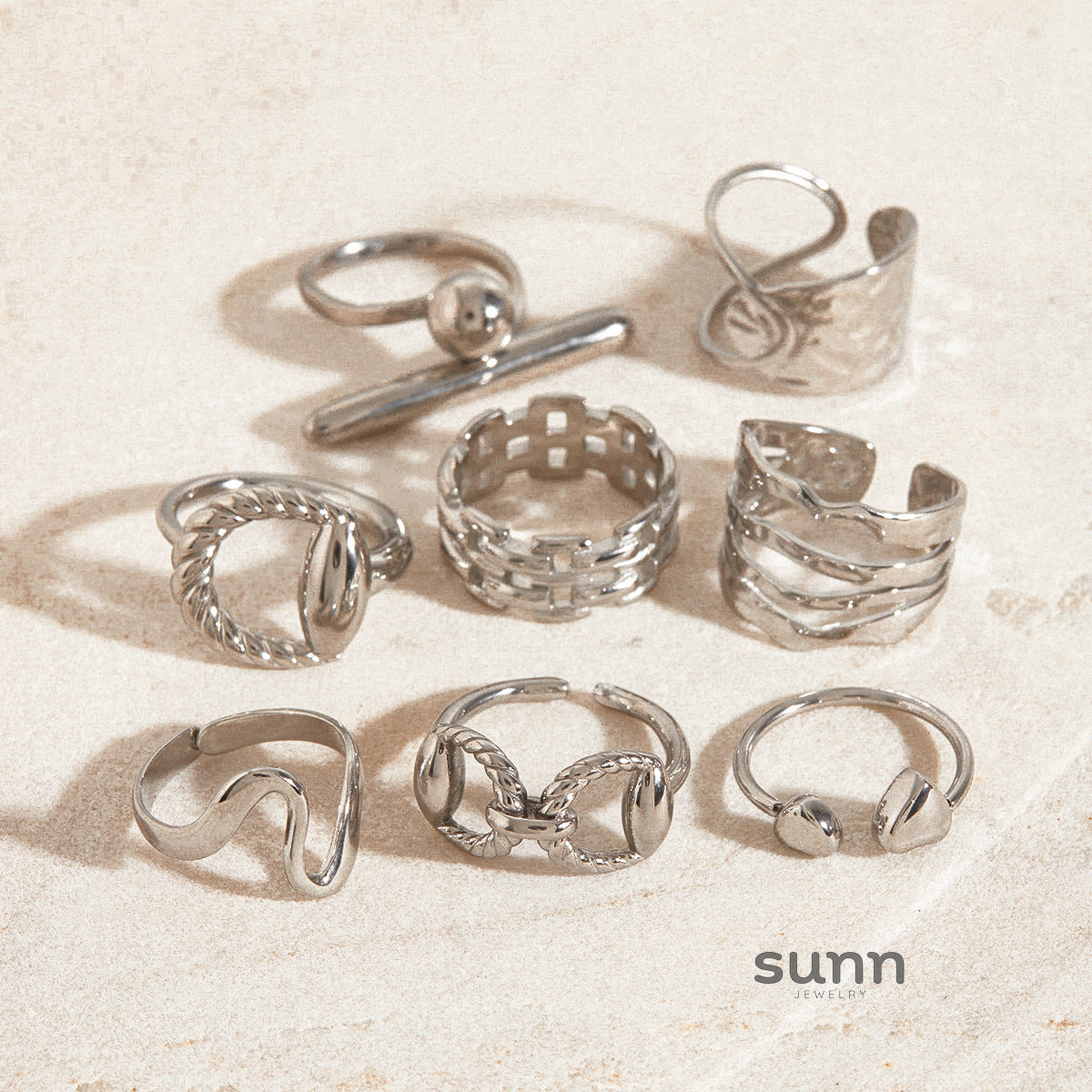 Marceline Stackable Geometric Rings [U3UKAJRT]