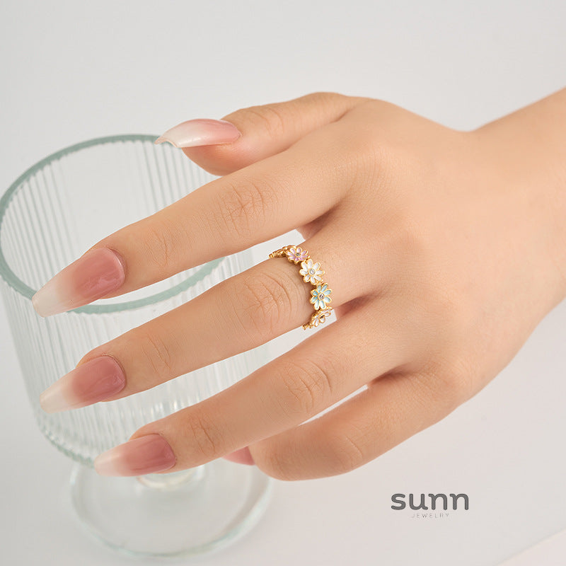 Marci Daisy Blossom Open Ring [R7XYAS77]