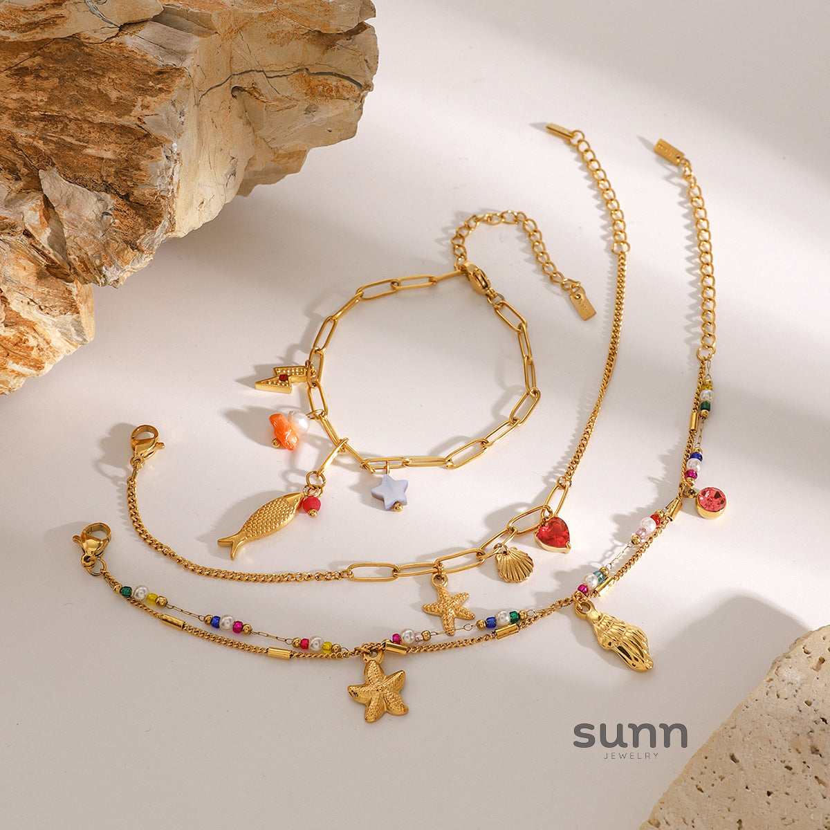 Marcie Titanium Stone Bracelet [3SMCL23N]