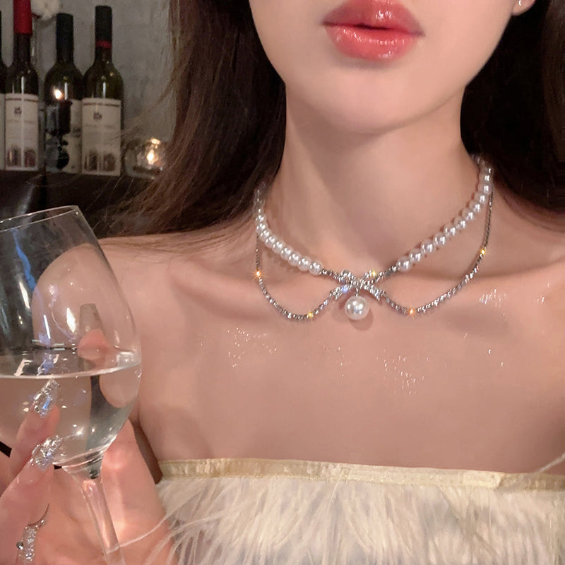 Margaret Double Bow Necklace [1LDDDU3Z]