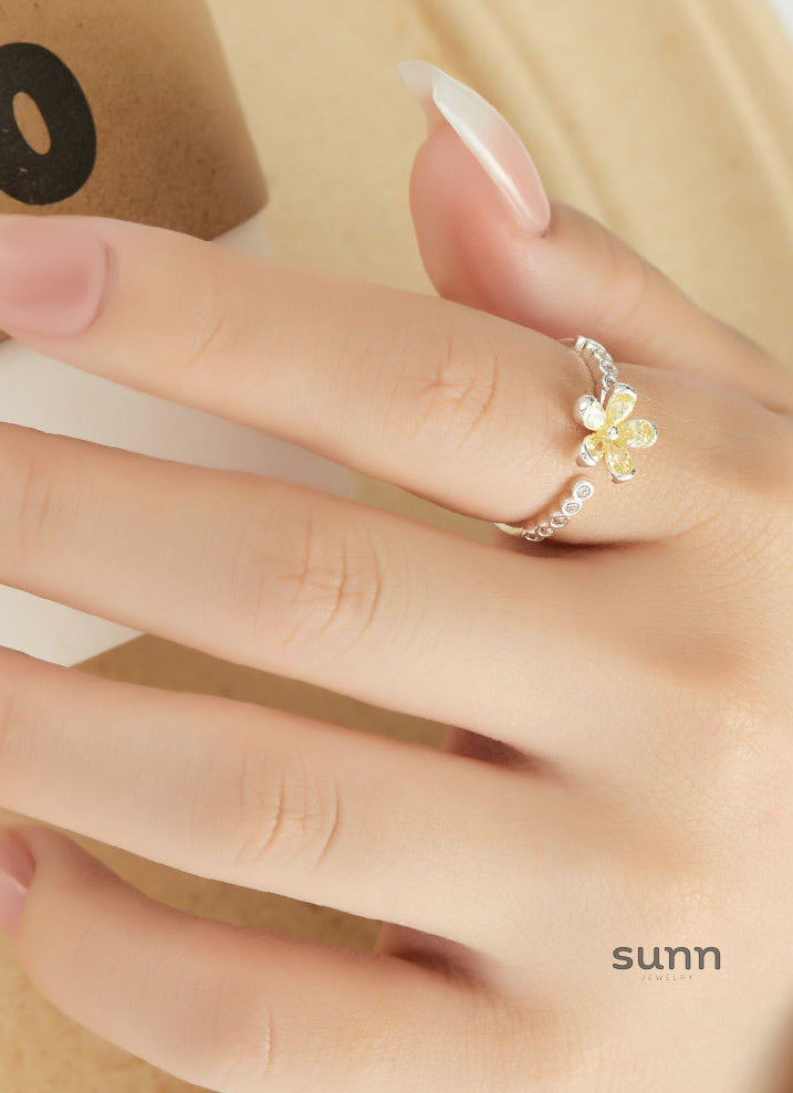 Margarita Daisy Zircon Open Ring [G5336DSV]