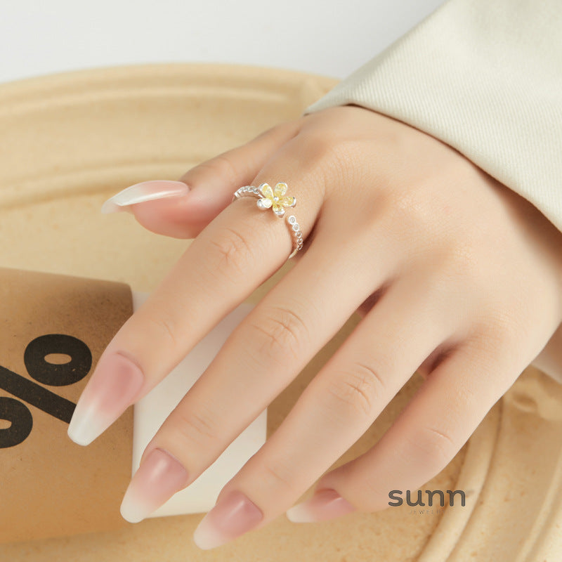 Margarita Daisy Zircon Open Ring [WNWFMCI6]