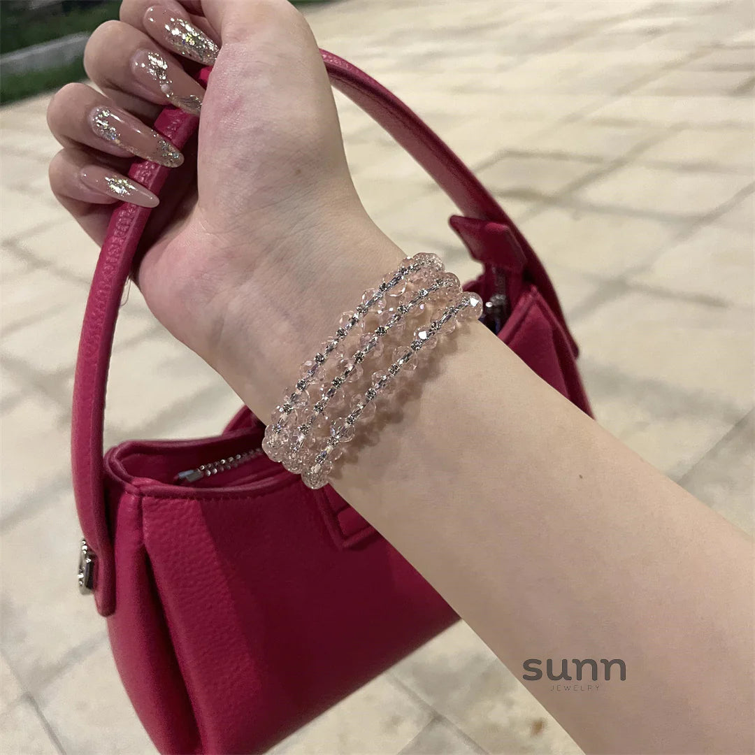 Margarita Layered Strawberry Crystal Bracelet