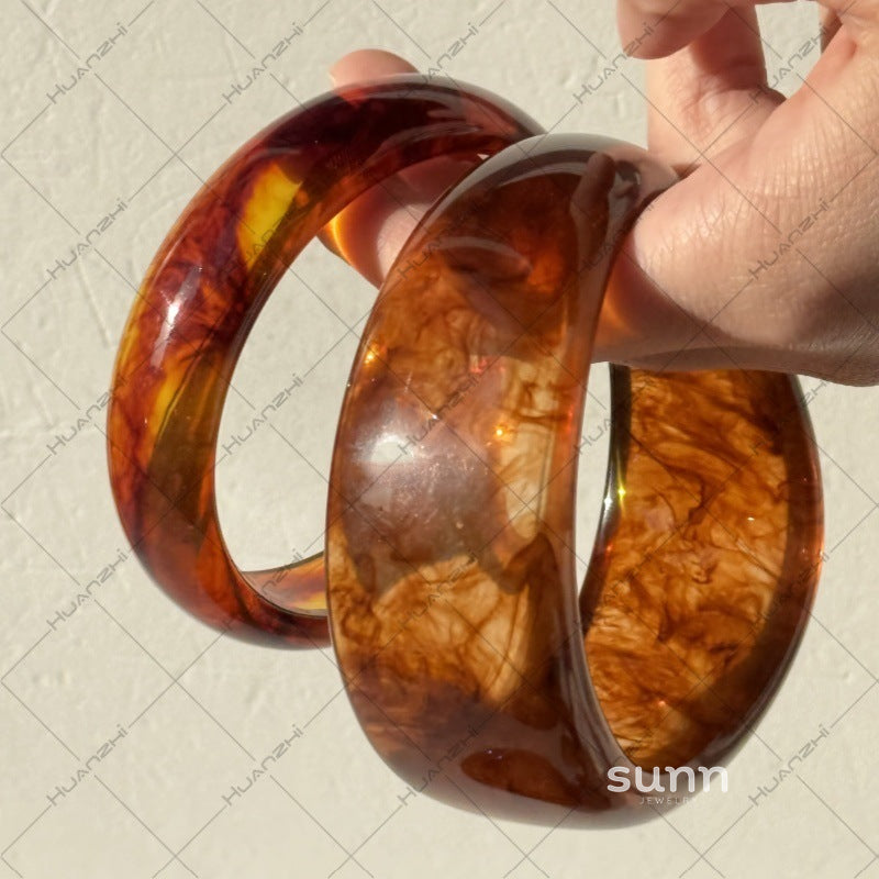 Marguerite Marbled Resin Bangle [0D0C8BX6]
