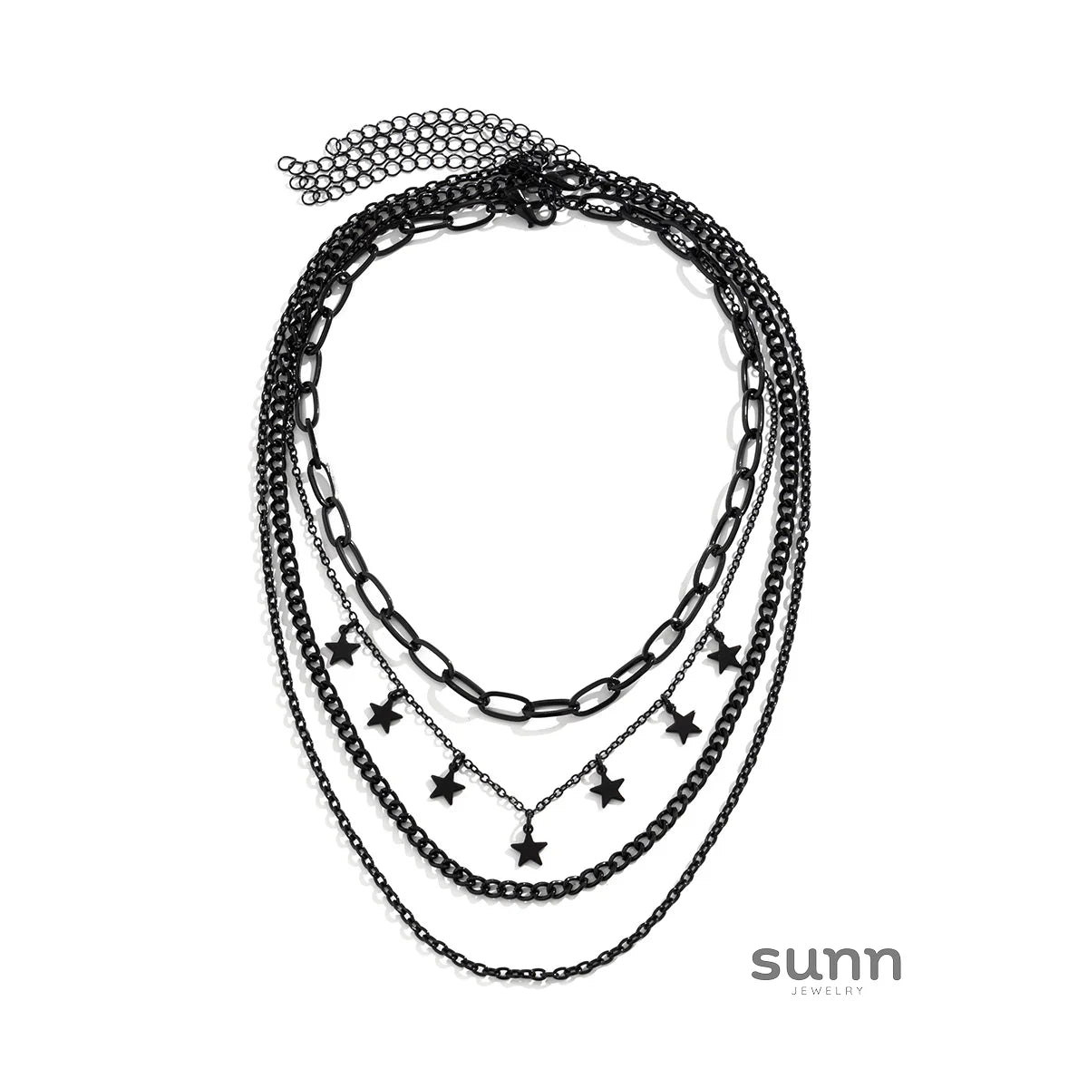 Mariafernanda Edgy Heart Crescent Necklace