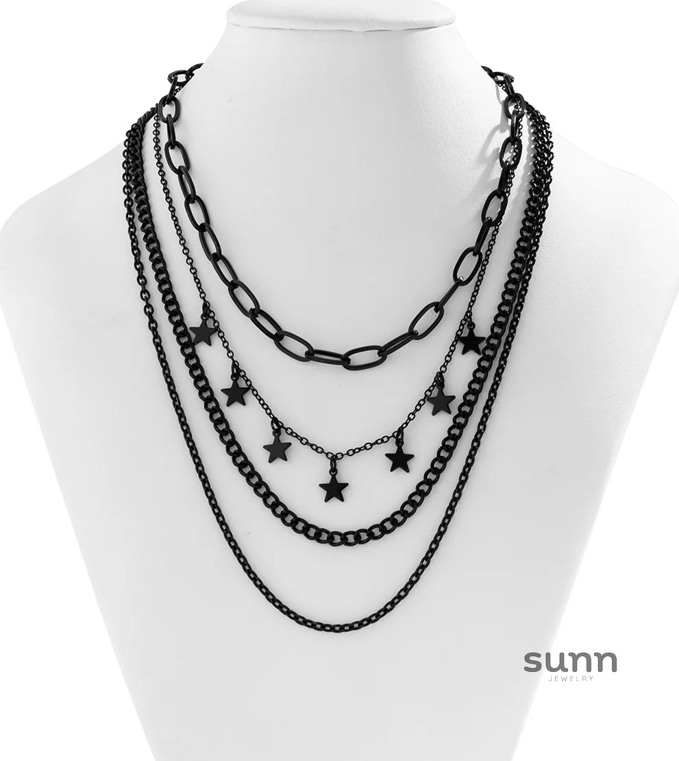 Mariafernanda Edgy Heart Crescent Necklace