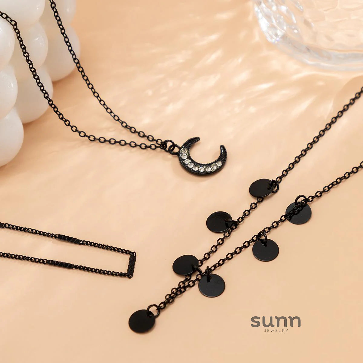 Mariafernanda Edgy Heart Crescent Necklace