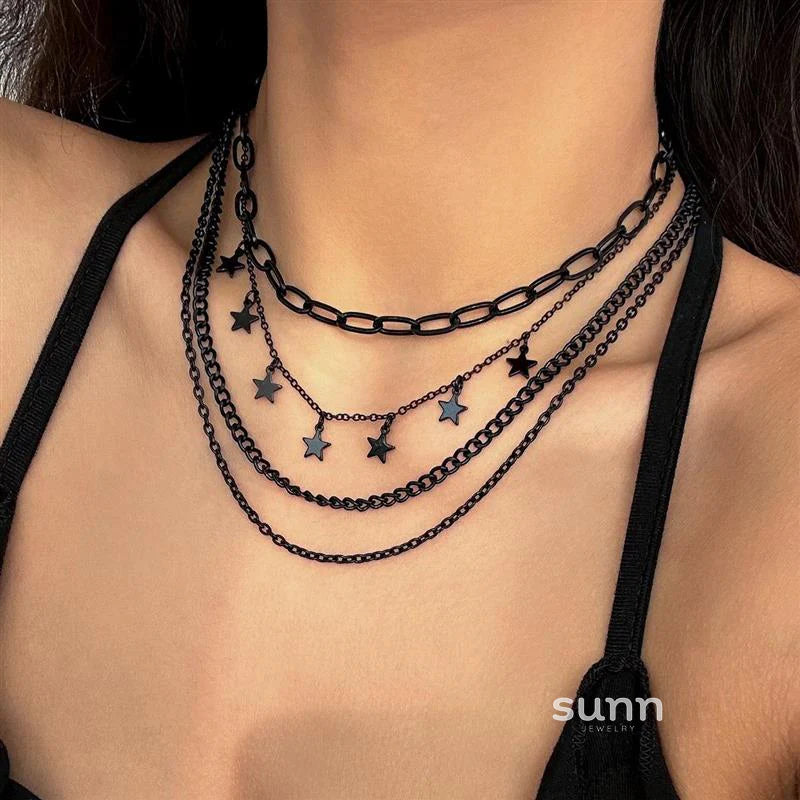 Mariafernanda Edgy Heart Crescent Necklace