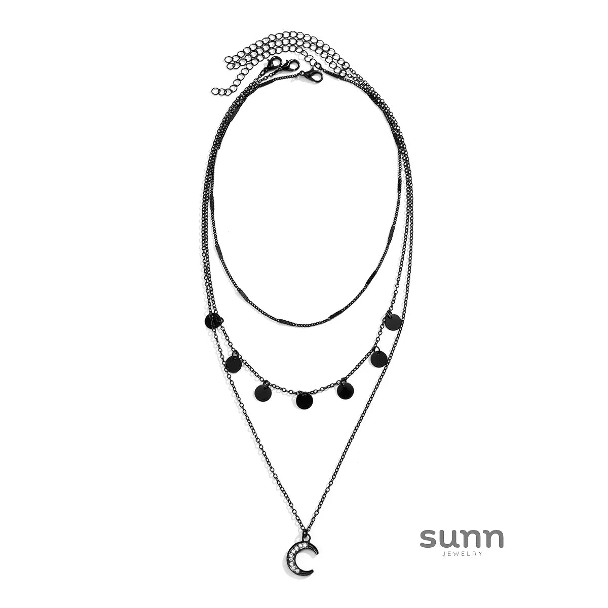 Mariafernanda Edgy Heart Crescent Necklace