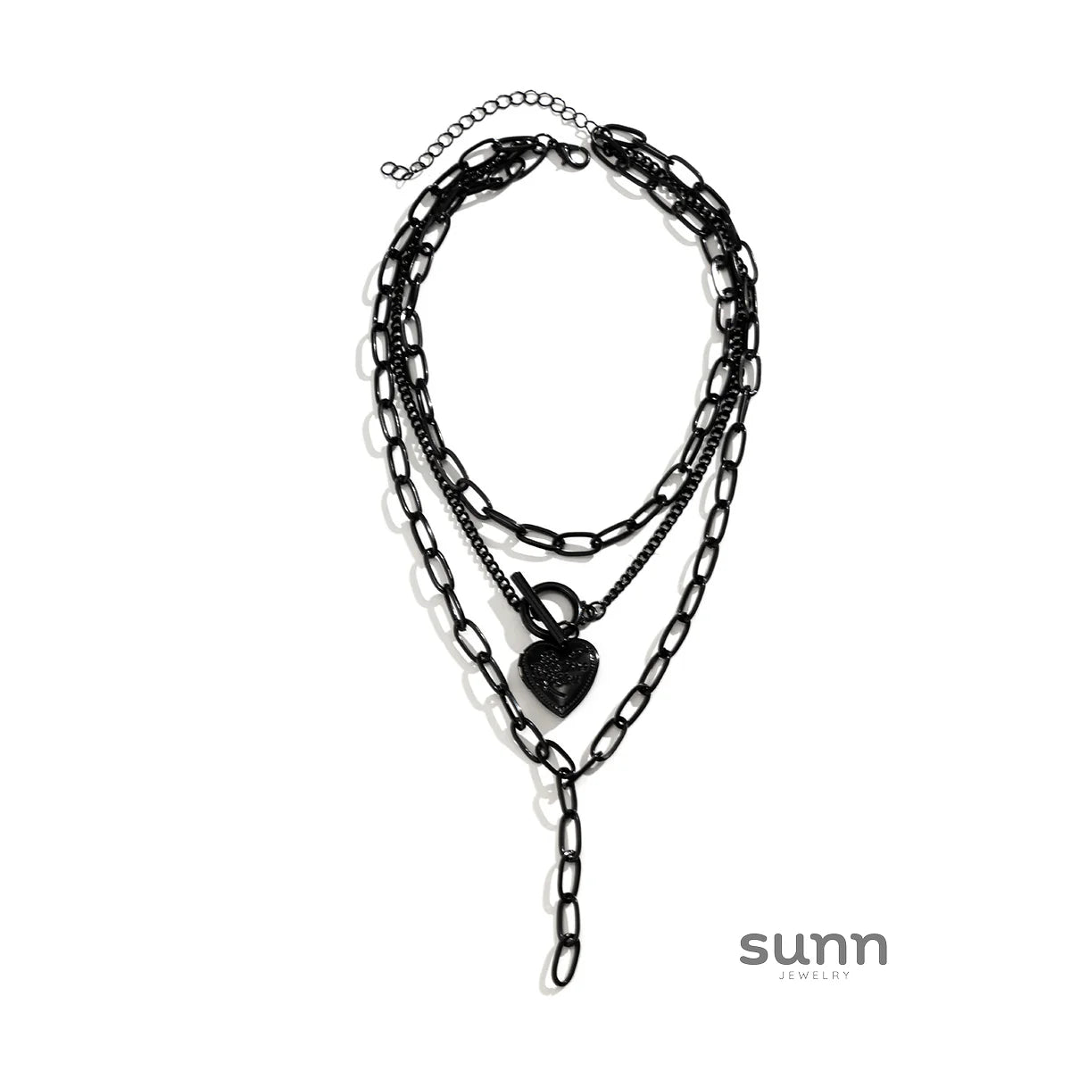 Mariafernanda Edgy Heart Crescent Necklace