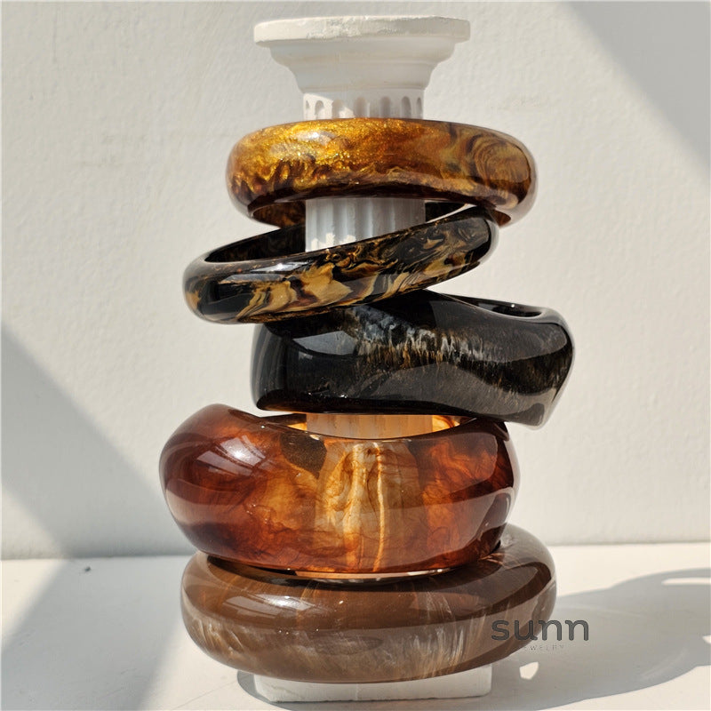 Mariama Gilded Marble Cuff [70BIFEF8]