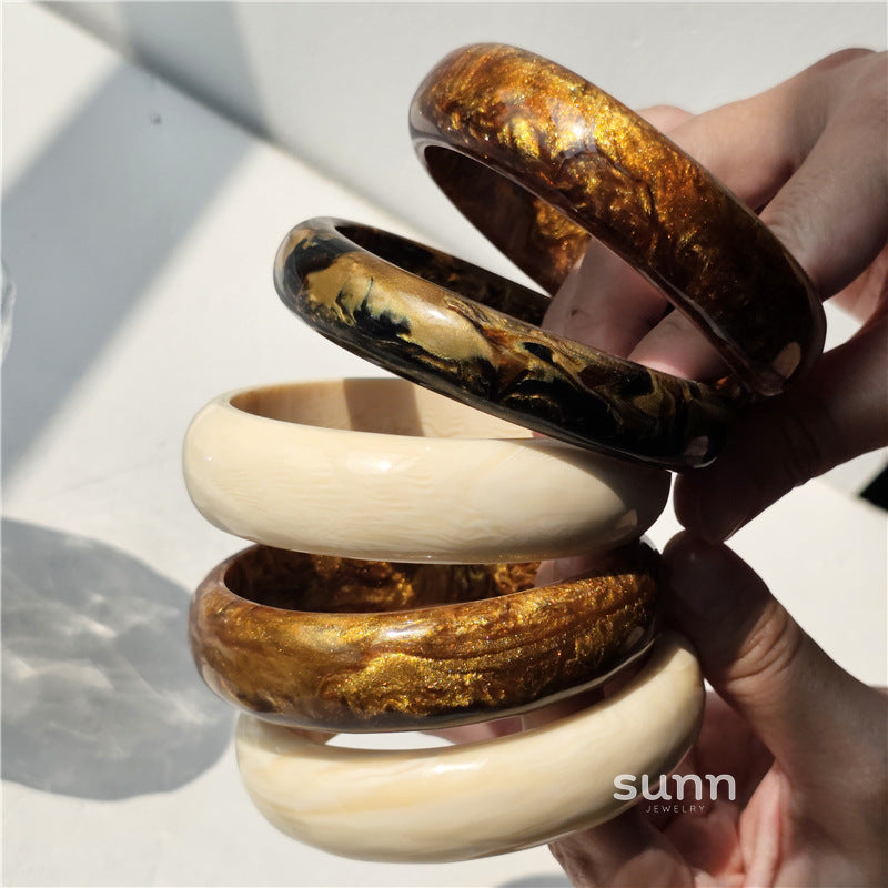 Mariama Gilded Marble Cuff [8E2TWONY]
