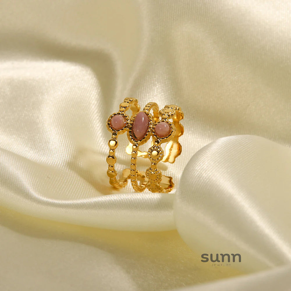 Marianne Pink Geometric Ring