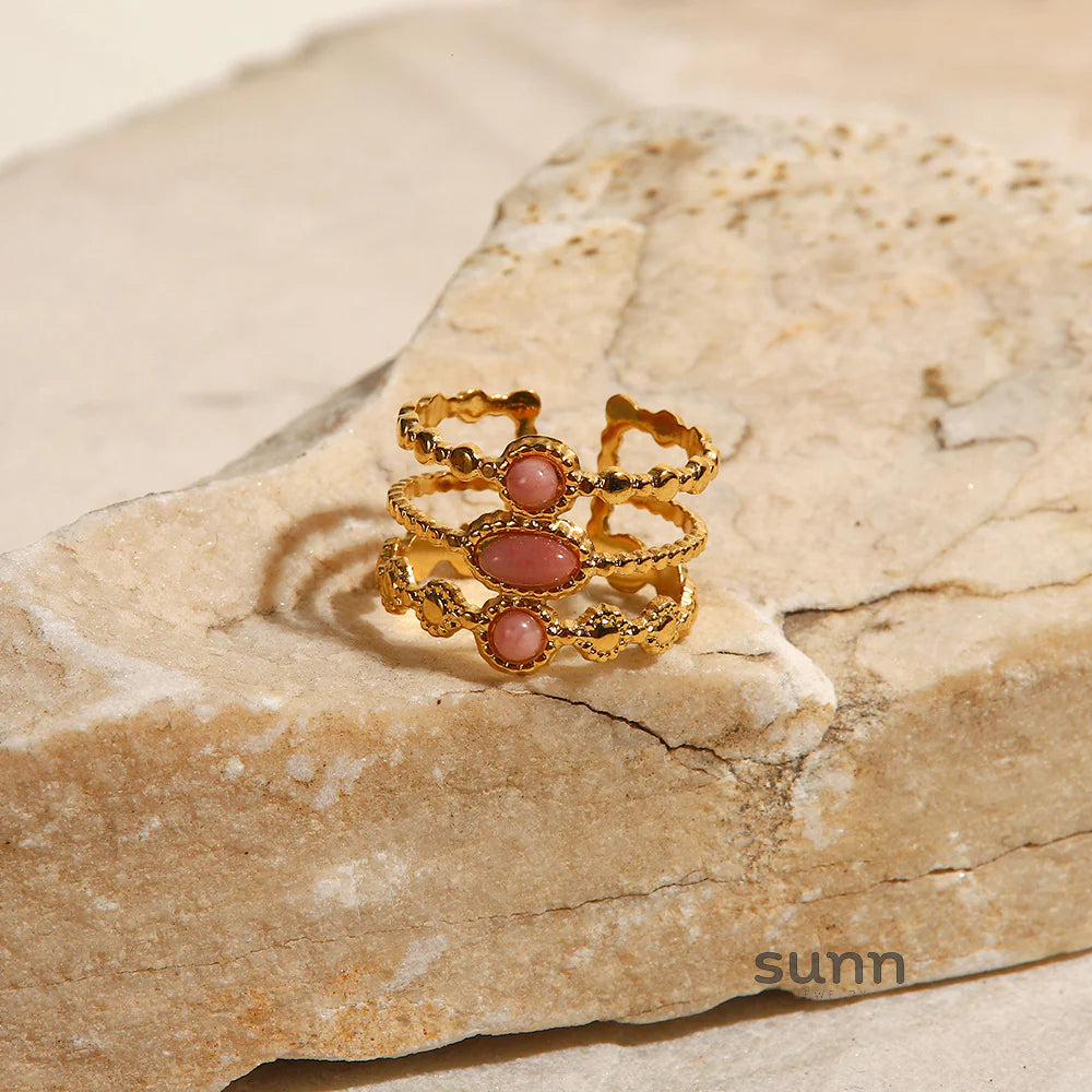 Marianne Pink Geometric Ring