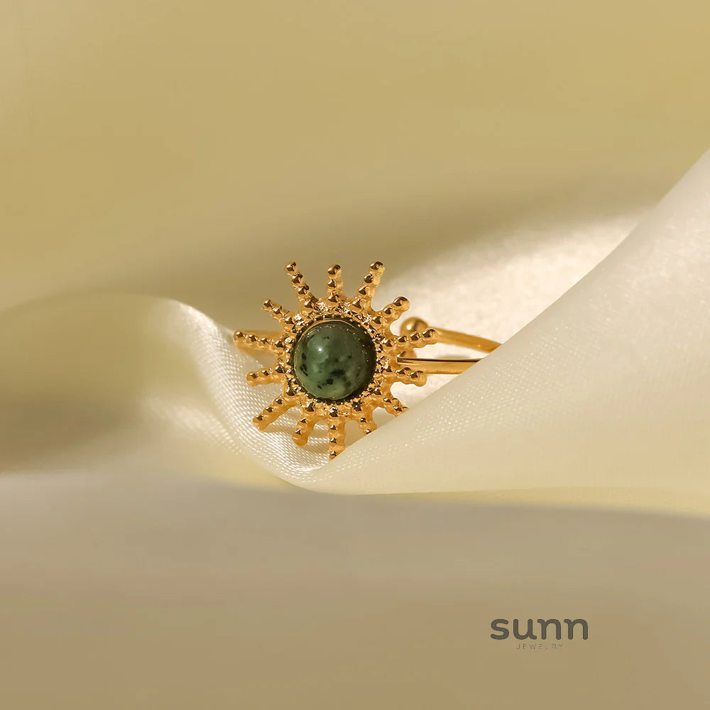 Marianne Turquoise Sunburst Ring
