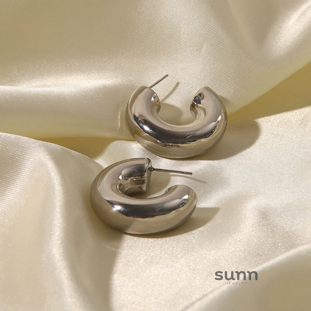 Maricela Twisted C-Hoop Earrings