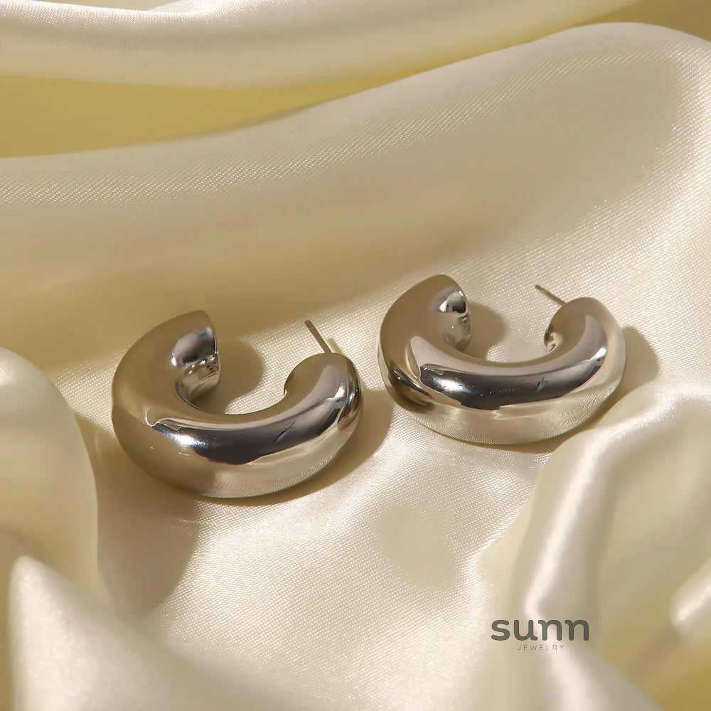Maricela Twisted C-Hoop Earrings