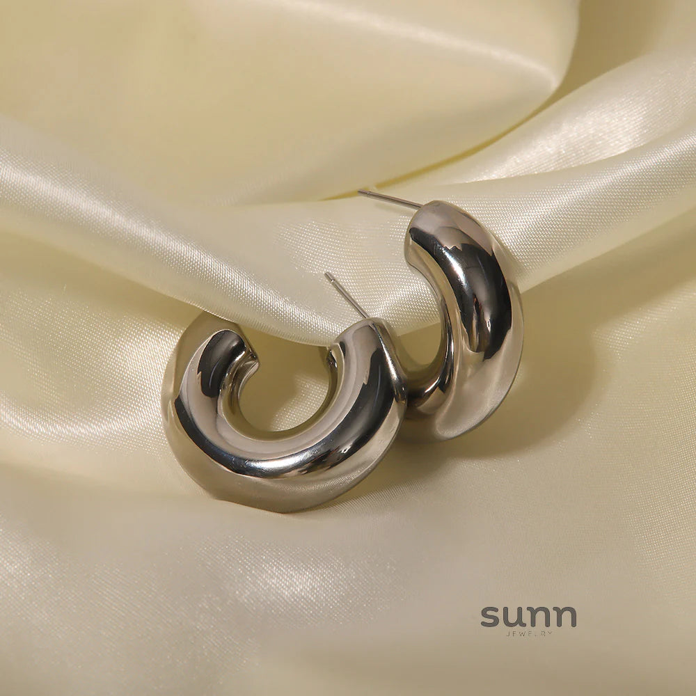 Maricela Twisted C-Hoop Earrings
