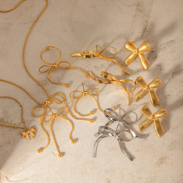 Mariely Butterfly Bow Earrings [9BHYD5OU]