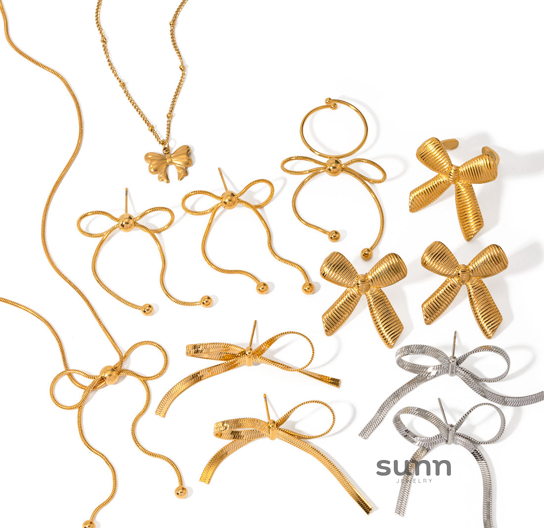 Mariely Butterfly Bow Earrings [2SYCOEZB]